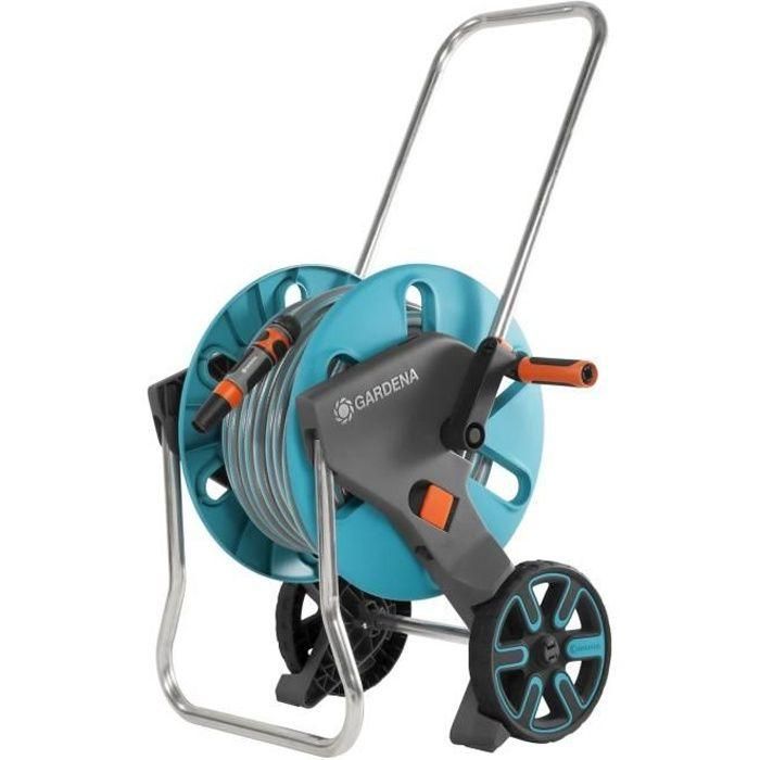 Enrollador de manguera GARDENA equipado con Aquaroll M - manguera de 25 m Enrollador de manguera GARDENA equipado con Aquaroll M - manguera de 25 m