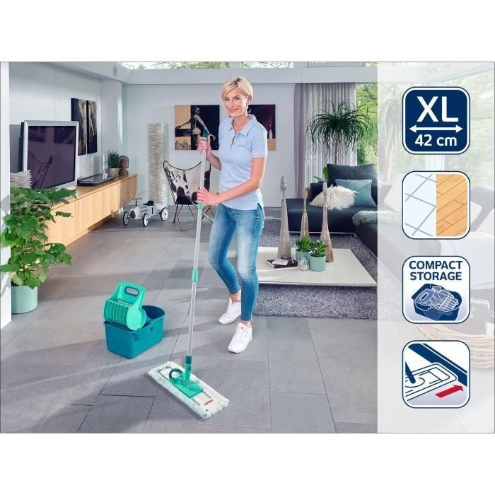 LEIFHEIT Set Profi Compact escoba plana - 42 cm - mango de acero 140 cm 1 LEIFHEIT Set Profi Compact escoba plana - 42 cm - mango de acero 140 cm 1
