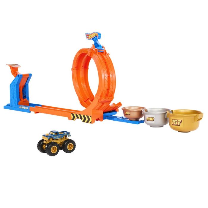 Hot Wheels MATJBX64 Set de Pista de Juguete para Monster Truck Looping Big Foot con Acrobacias 2 Hot Wheels MATJBX64 Set de Pista de Juguete para Monster Truck Looping Big Foot con Acrobacias 2