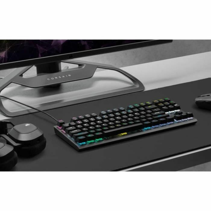 Teclado de juego óptico -mecánico - Azerty - Corsair - K60 Pro TKL - sin pavé digital - RGB retroiluminado - negro (CH -911D01A -FR) 2