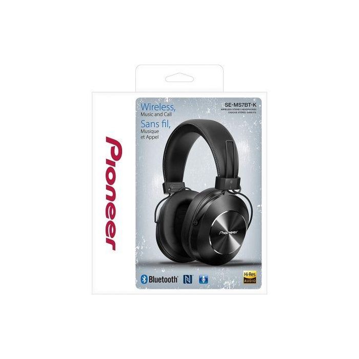 AURICULARES BLUETOOTH PIONEER SE-MS7BT-K NEGROS - BT3.0 - DRIVERS 40MM - SONIDO HI-RES - NFC - FUNC.MANOS LIBRES - BATERÍA RECARGABLE - JACK 3.5MM 2