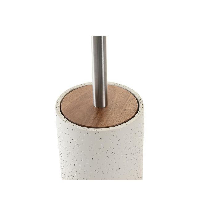 DKD Home Decor Escobillero Basicos Beige Resina y Bambú 9x9x38 cm - Pack 2 Unidades 1