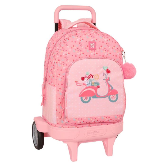 Mochila Escolar con Ruedas Moos Passion Multicolor 33 x 45 x 22 cm