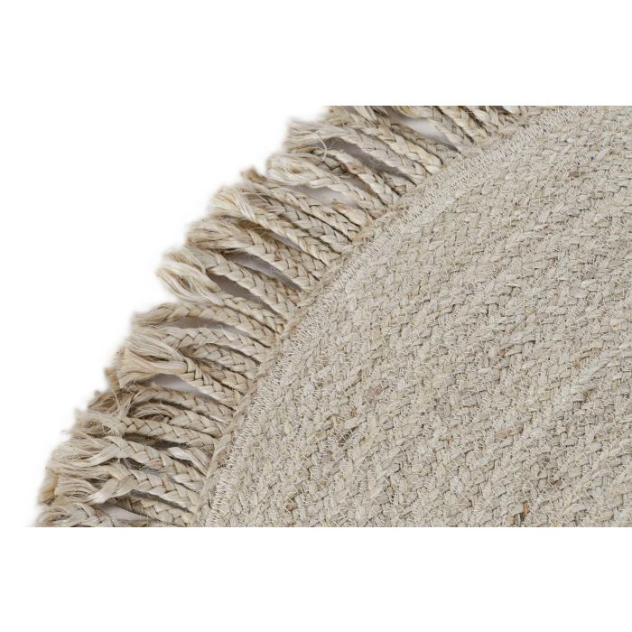 DKD Home Decor Alfombra Balines Natural 150 x 150 x 1.5 cm (2 Unidades) Yute Hecho a Mano 1