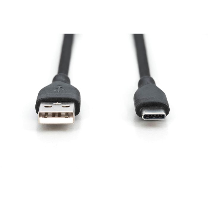 DIGITUS USB 2.0 Kabel Typ C -A Silikon St/St 0.5m schwarz 1 DIGITUS USB 2.0 Kabel Typ C -A Silikon St/St 0.5m schwarz 1