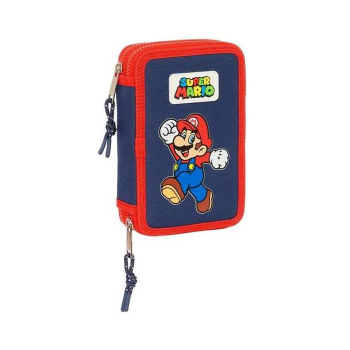 Plumier Escolar Safta Doble Pequeño 28 Piezas Super Mario World 195x125x40 mm Plumier Escolar Safta Doble Pequeño 28 Piezas Super Mario World 195x125x40 mm