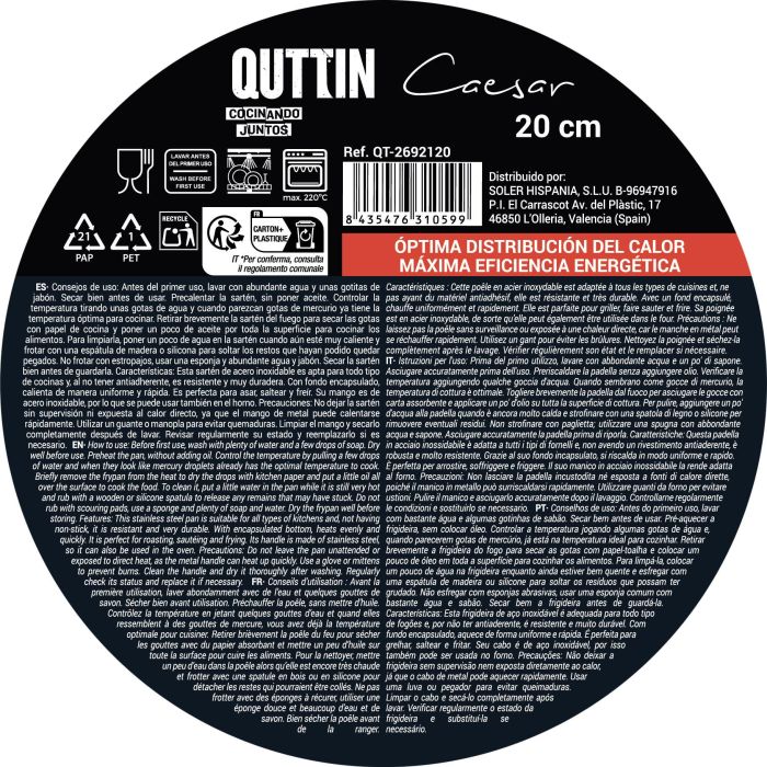 -30- Sarten Acero Ind. 20Cm/0.7Mm Quttin Caesar (6 Unidades) 4