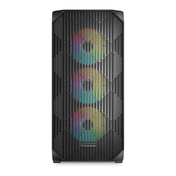 Sharkoon AK3 RGB ATX Midi Tower PC Negro con Panel de Vidrio Templado y Iluminación RGB para Placas ATX, micro ATX, Mini-ITX