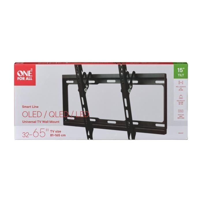 ONE FOR ALL WM2421 - Soporte de pared con ajuste de inclinación de 15 ° para TV de 32 a 55 (81 a 140 cm) - Negro 3