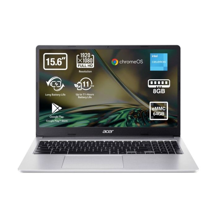 Laptop Acer Chromebook 315-4H 15,6" Intel Celeron N4500 8 GB RAM 64 GB eMMC Qwerty Español