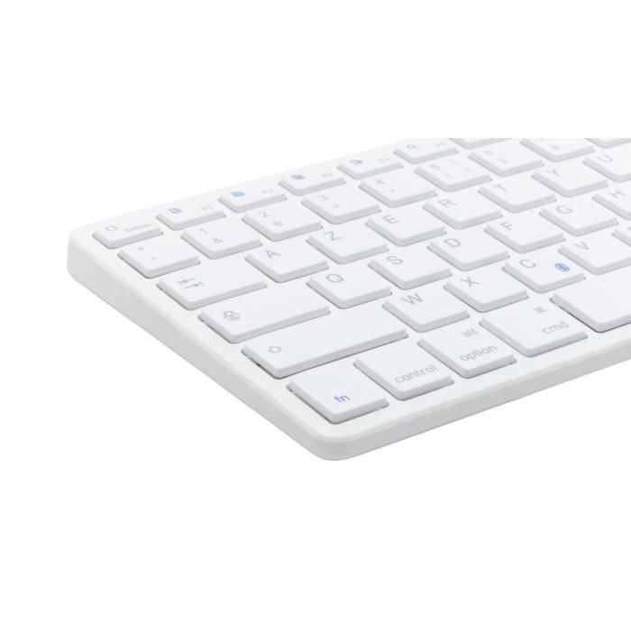 Teclado TKL - BLUESTORK - Bluetooth recargable para Mac - Blanco 2