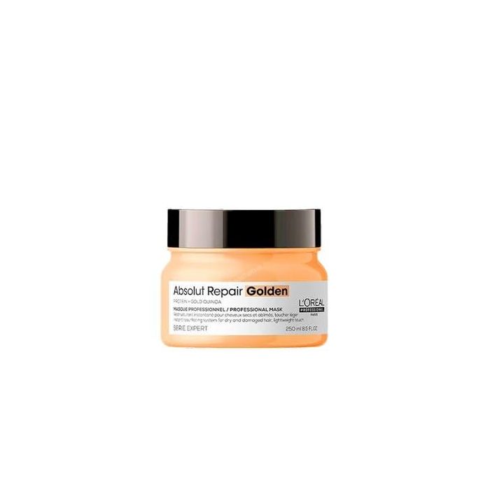 L'Oreal Absolut Repair Golden Mascarilla Dorada Reparadora y Fortalecedora Cabello Dañado 250ml Nuevo Formato