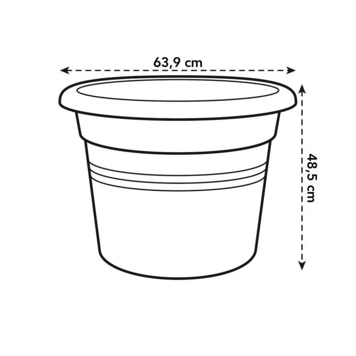 Elho Jardinera Green Basics Cilinder 65 Negro Ø 64 x H 49 cm 100% reciclado ELH8711904149178 4