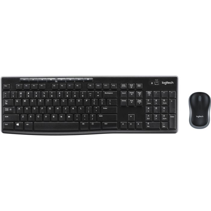 Logitech Teclado y Ratón Inalámbricos MK270 Combo Completo RF USB Negro para Windows/ChromeOS