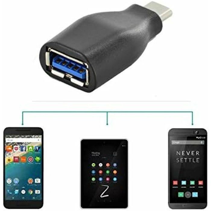 Adaptador USB a USB-C Ewent EW9643 1 Adaptador USB a USB-C Ewent EW9643 1