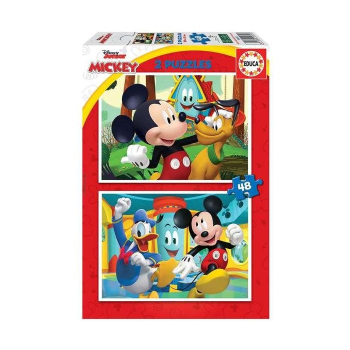 Educa Puzzle 2x48 Mickey Mouse Fun House 1