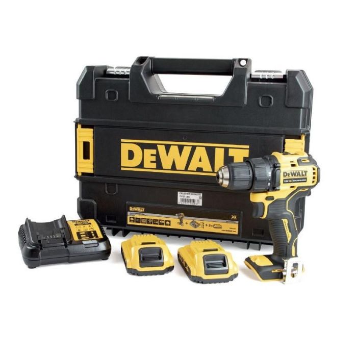 DeWalt DCD708D2T-QW Atornillador Sin Escobillas 18V 2Ah 13mm 65Nm | Diseño Compacto y Alto Rendimiento con Maletín TSTAK DeWalt DCD708D2T-QW Atornillador Sin Escobillas 18V 2Ah 13mm 65Nm | Diseño Compacto y Alto Rendimiento con Maletín TSTAK