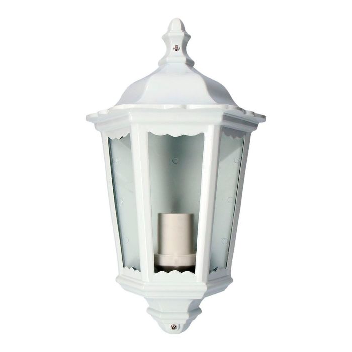 Edm Milan Aplique Exterior de Pared Aluminio y Cristal Blanco E27 Máx. 100W IP44 Sin Bombilla Luz Hacia Arriba 25x12x43cm 0 Edm Milan Aplique Exterior de Pared Aluminio y Cristal Blanco E27 Máx. 100W IP44 Sin Bombilla Luz Hacia Arriba 25x12x43cm 0