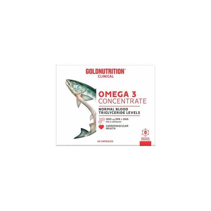 GN Clinical Omega 3 Concentrate 35/25 60 Cápsulas. Aceite de Pescado de Aguas Profundas, 700mg EPA y 500mg DHA