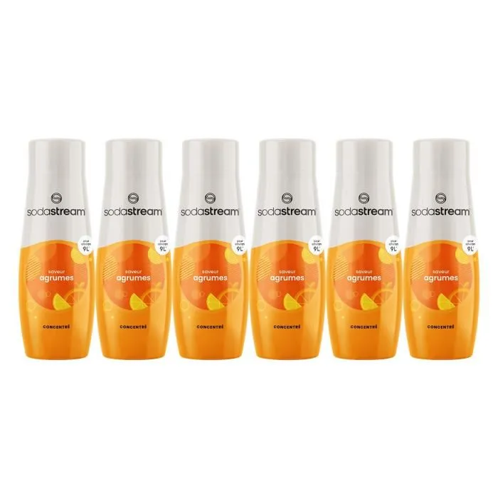 Sodastream Set de 6 concentrados de sabor CITRUS - 440ml SOD7290116748733 0 Sodastream Set de 6 concentrados de sabor CITRUS - 440ml SOD7290116748733 0