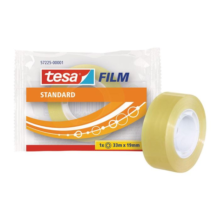 Tesa Film Cinta Adhesiva Transparente Standard Flowpack Rollo 19 mm X 33M 2