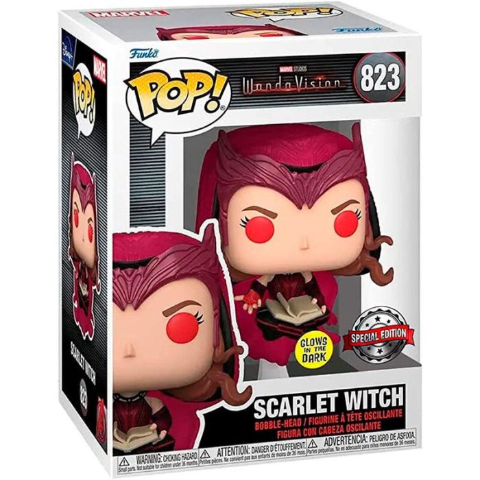 Funko Pop Marvel Wandavision Bruja Escarlata que Brilla en la Oscuridad 0 Funko Pop Marvel Wandavision Bruja Escarlata que Brilla en la Oscuridad 0