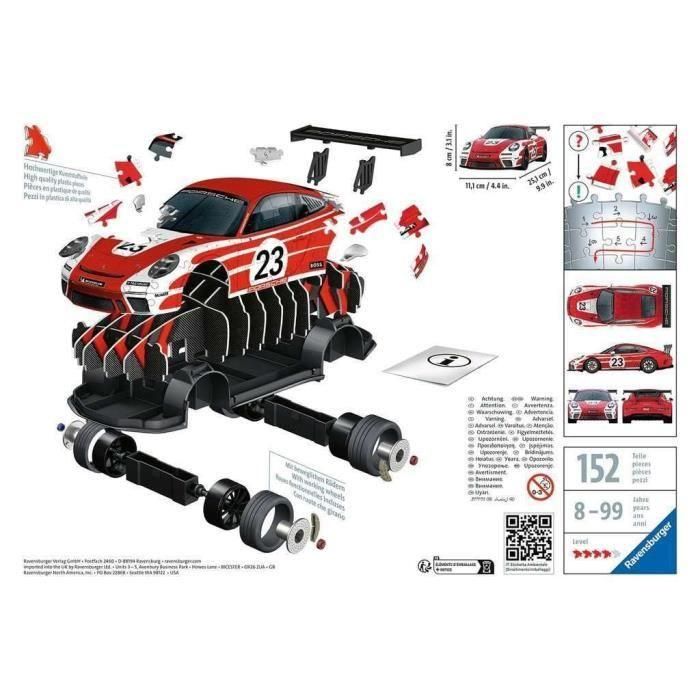 Puzzle 3D Porsche 911 GT3 Cup Salzburg (con rejilla) 2 Puzzle 3D Porsche 911 GT3 Cup Salzburg (con rejilla) 2
