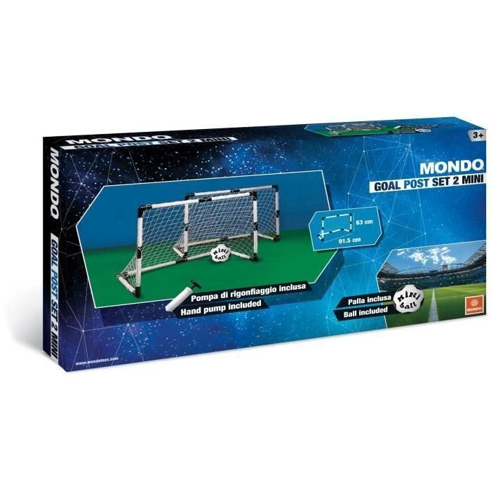 Mondo - Kit de Fútbol 2 Mini Porterías y Balón - 91.5x45x63 cm - Para Niños +3 Años - Copa Mundial FIFA 2 Mondo - Kit de Fútbol 2 Mini Porterías y Balón - 91.5x45x63 cm - Para Niños +3 Años - Copa Mundial FIFA 2