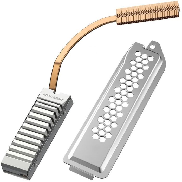 GRAUGEAR G-PS5HS01-COV Disipador Radiador SSD M.2 NVMe para PS5 Cobre y Aluminio Plata