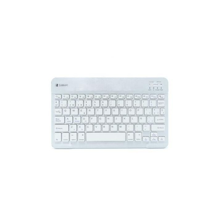 Subblim SUB-KBT-SM0001 Teclado Inalámbrico Bluetooth Compacto Ultradelgado Plata, Batería Recargable, Compatible PC Mac Android iOS Apple TV 0 Subblim SUB-KBT-SM0001 Teclado Inalámbrico Bluetooth Compacto Ultradelgado Plata, Batería Recargable, Compatible PC Mac Android iOS Apple TV 0