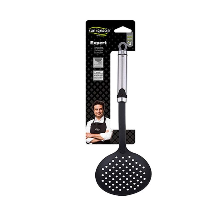 San Ignacio Espumadera Nylon Expert SG - 7332 Antiarañazos Mango Acero Inoxidable 35.5 x 11.5 cm 2