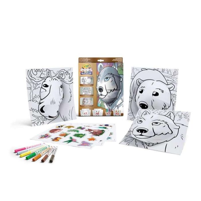 Crayola Set actividades 3D Color Pops Wilderness con fondos, hojas 3D, rotuladores, adhesivos y cinta adhesiva. 29x22x2,6 cm 5 Crayola Set actividades 3D Color Pops Wilderness con fondos, hojas 3D, rotuladores, adhesivos y cinta adhesiva. 29x22x2,6 cm 5