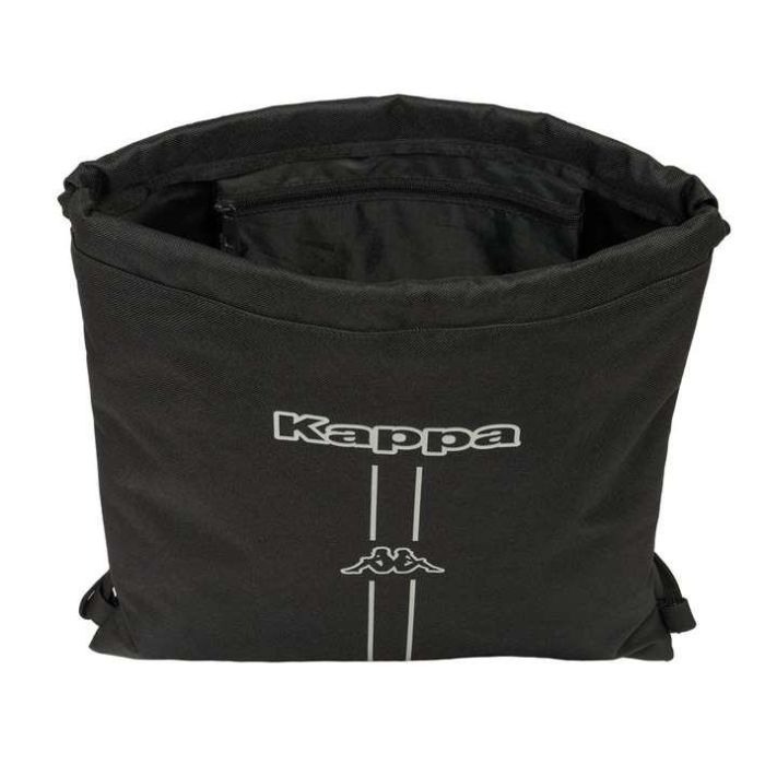 Bolsa Mochila con Cuerdas Kappa Dark Negro 35 x 40 x 1 cm 3