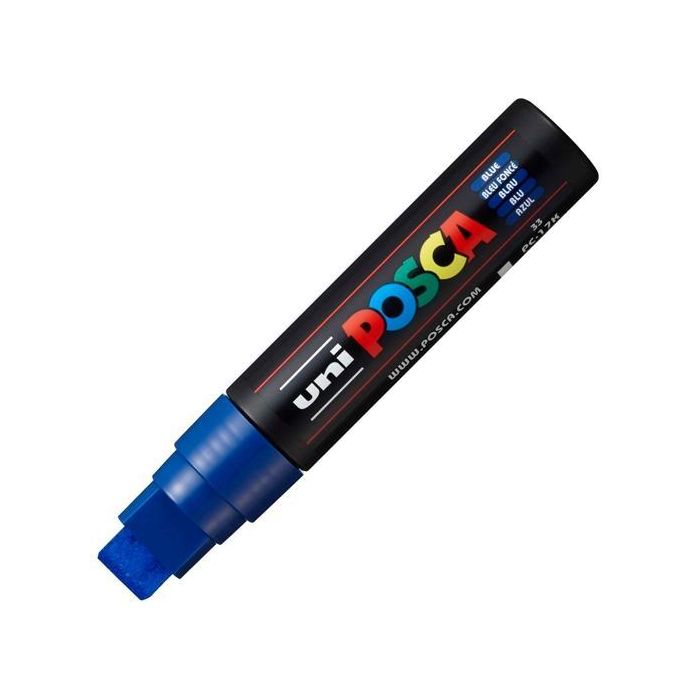 Posca Marcador Pc-17K No Permanente Punta Biselada 15 mm Azul