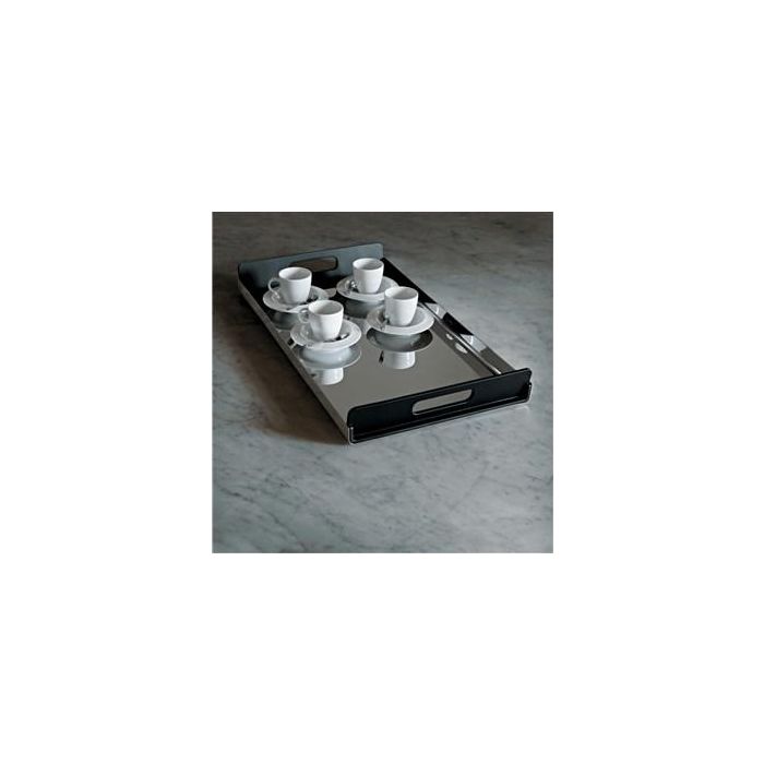 Alessi GIA01/55 Bandeja Rectangular Negra Acero Inoxidable 18/10 con Mangos en Resina - Diseño Giulio Iacchetti 1 Alessi GIA01/55 Bandeja Rectangular Negra Acero Inoxidable 18/10 con Mangos en Resina - Diseño Giulio Iacchetti 1