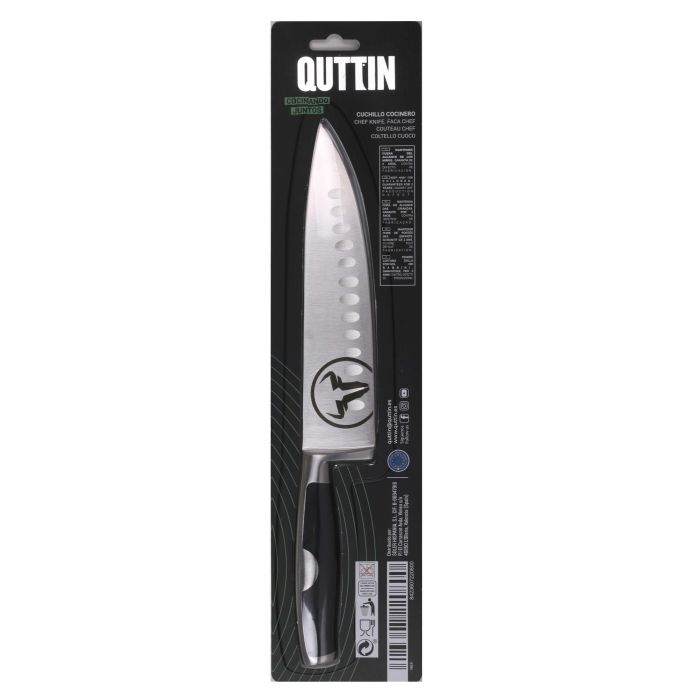 Quttin Cuchillo de Cocina 20 cm Colección Moare con Alvéolos (6 Unidades) 2