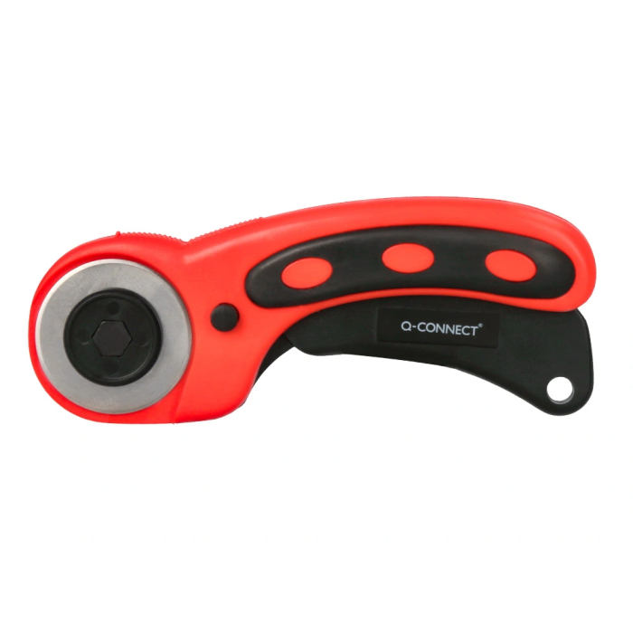 Q-connect Cúter Rotatorio XD-38, Cuchilla Circular 45 mm, 22x165x56 mm, Herramienta de Corte Preciso para Papel, Tela y Cuero 2