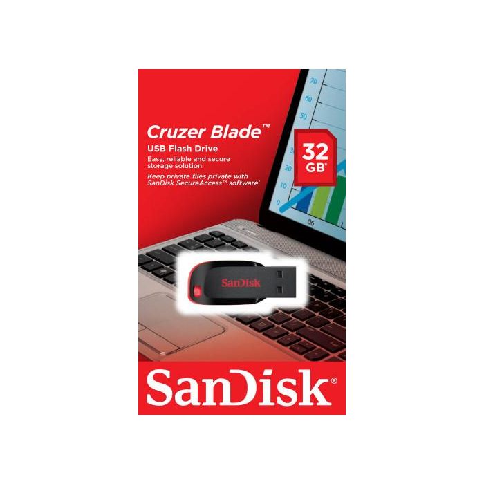 Pendrive 32GB SanDisk Cruzer Blade USB 2.0 2 Pendrive 32GB SanDisk Cruzer Blade USB 2.0 2