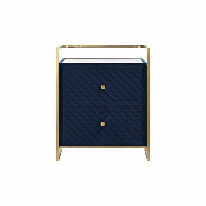 Mesita De Noche Glam DKD Home Decor Azul Dorado 35 x 74 x 60 cm