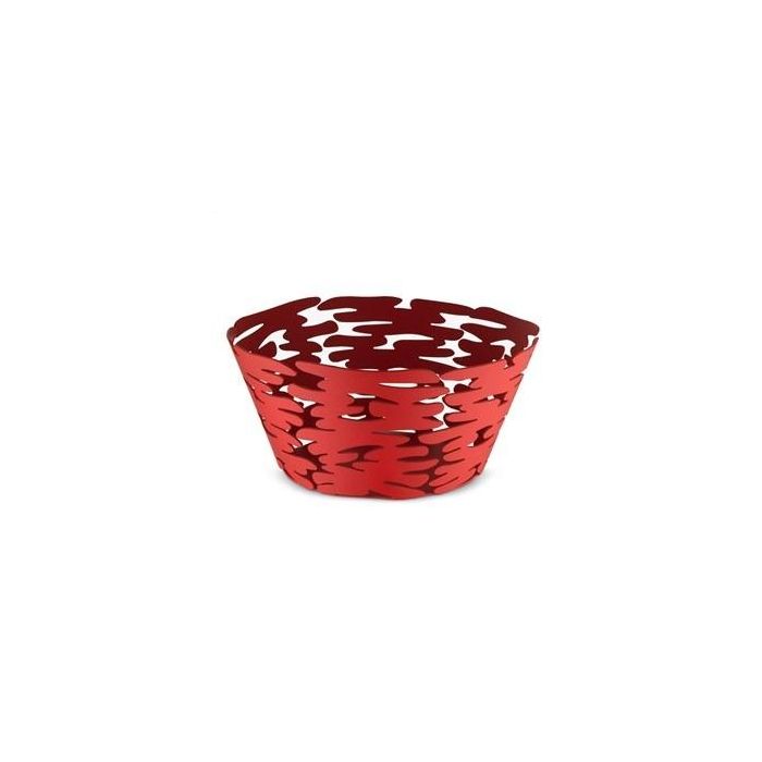 Alessi BM10/21 R BARKET Cesto Redondo Acero y Resina Rojo 21cm