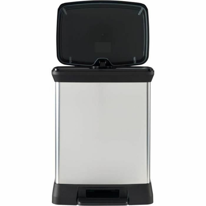 Curver CUR3253922164245 Cubo de Basura Rectangular Deco Bin 50L Gris Metalizado 39x29x51 cm Diseño Elegante 2