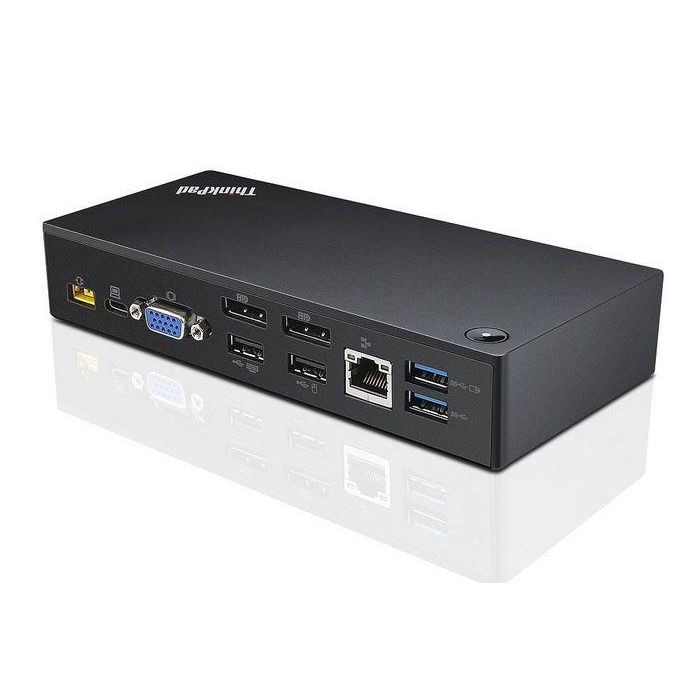 Lenovo Estación de Acoplamiento - Dock Station 90 W con 2x DisplayPort, 1x VGA, 3x USB 3.0, 2x USB 2.0, USB-C, RJ-45, 290g 1