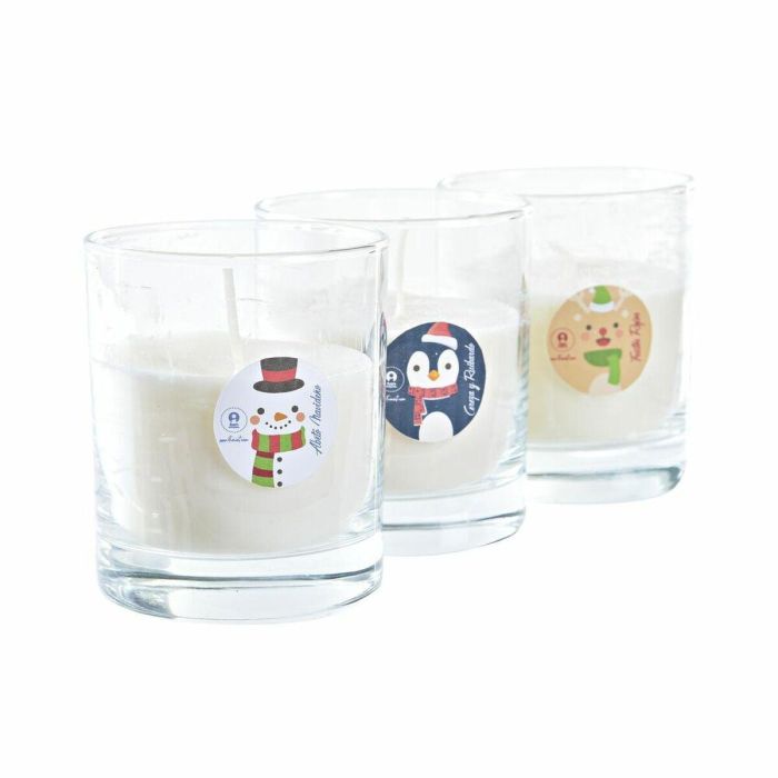 Vela Navidad Tradicional DKD Home Decor Blanco Azul 8 x 9 x 8 cm (3 Unidades) 1 Vela Navidad Tradicional DKD Home Decor Blanco Azul 8 x 9 x 8 cm (3 Unidades) 1
