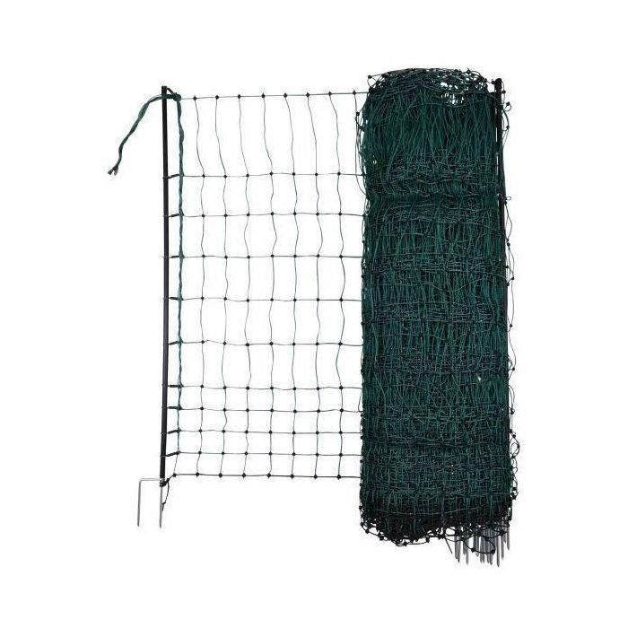 Red para aves de corral - KERBL - 15 m - 106 cm - Doble punta - Verde