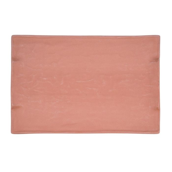 Quid Bandeja Rectangular Mineral Gres Cerámica Terracota Texturizada 35x23 cm (6 Unidades)