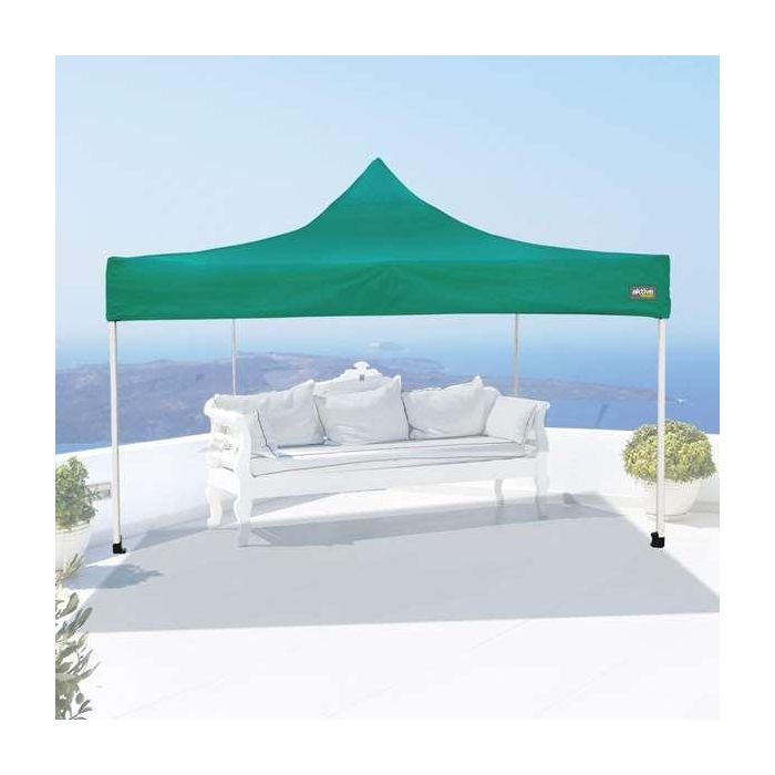 Cenador Aktive Plegable Altura ajustable Acero Poliéster 420D Oxford Verde 300 x 320 x 300 cm 2