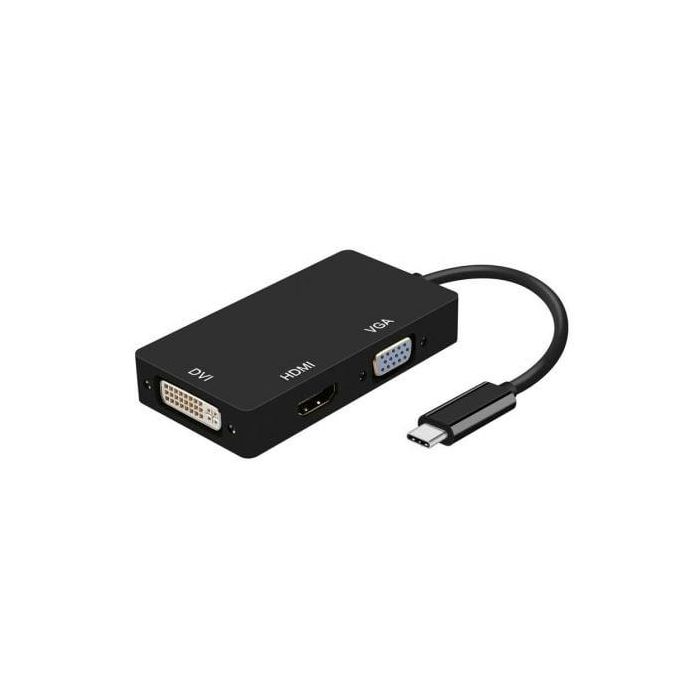 AISENS - CONVERSOR USB-C A DVI/HDMI/VGA, USB-C/M-DVI/H-HDMI/H-VGA/H, NEGRO, 15CM 0 AISENS - CONVERSOR USB-C A DVI/HDMI/VGA, USB-C/M-DVI/H-HDMI/H-VGA/H, NEGRO, 15CM 0