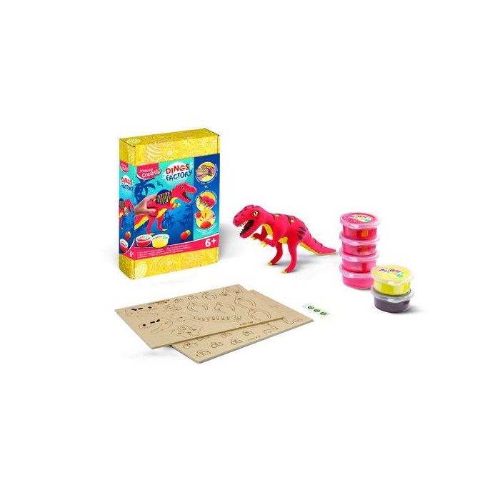 Maped Creativ Factory Dinosaurio - Kit de Construcción y Modelado con Masa Ligera para Niños