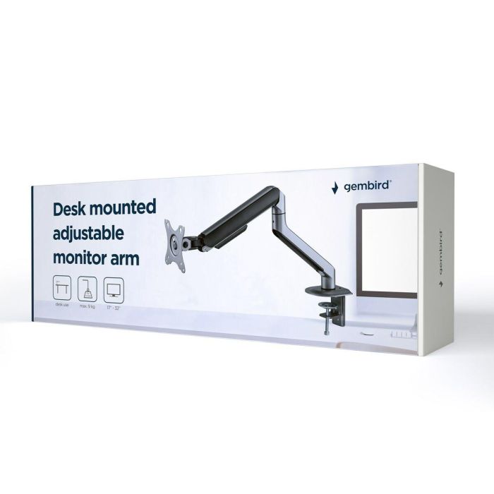 Gembird MA-DA1-05 Soporte de monitor de escritorio con brazo único, VESA, 32" (81.3 cm), 2-9 kg, Resortes de gas, Gris 3