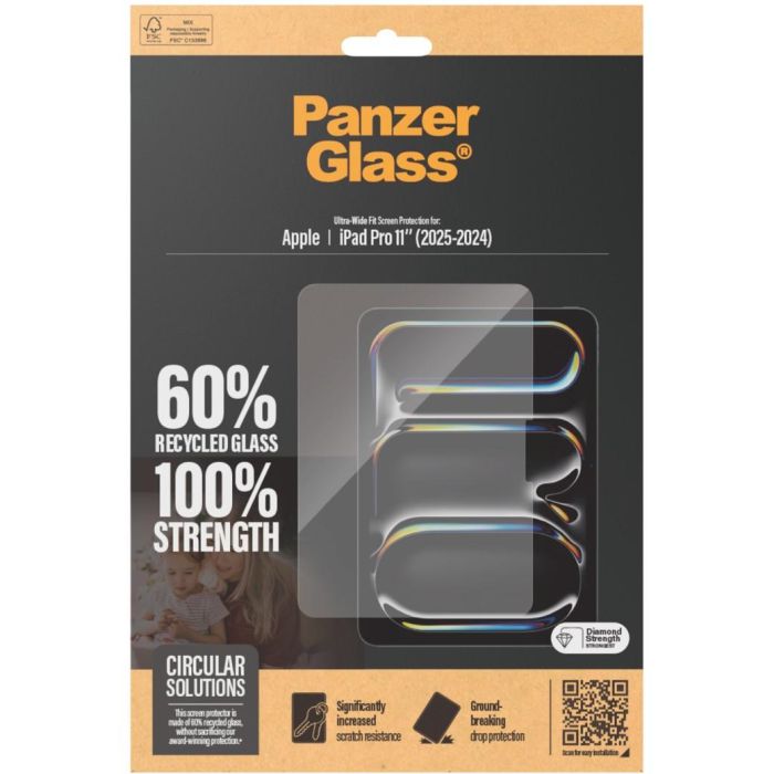 PanzerGlass Protector Pantalla iPad Pro 11" 2024 Ultra-Wide Fit Vidrio Templado Anti-Golpes Anti-Rayones Transparente 2 PanzerGlass Protector Pantalla iPad Pro 11" 2024 Ultra-Wide Fit Vidrio Templado Anti-Golpes Anti-Rayones Transparente 2